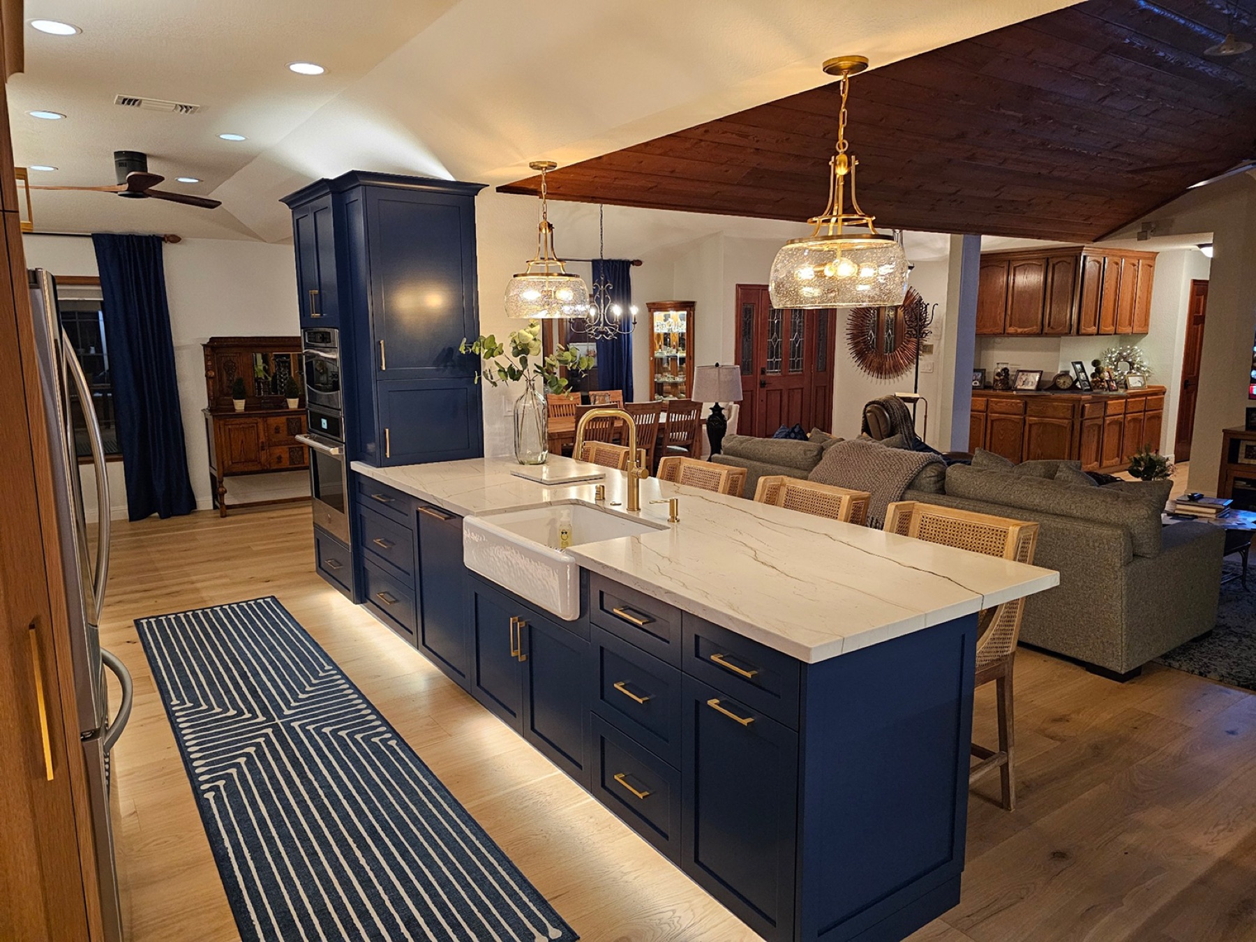 Finished kitchen with custom lighting installed by PC Electric